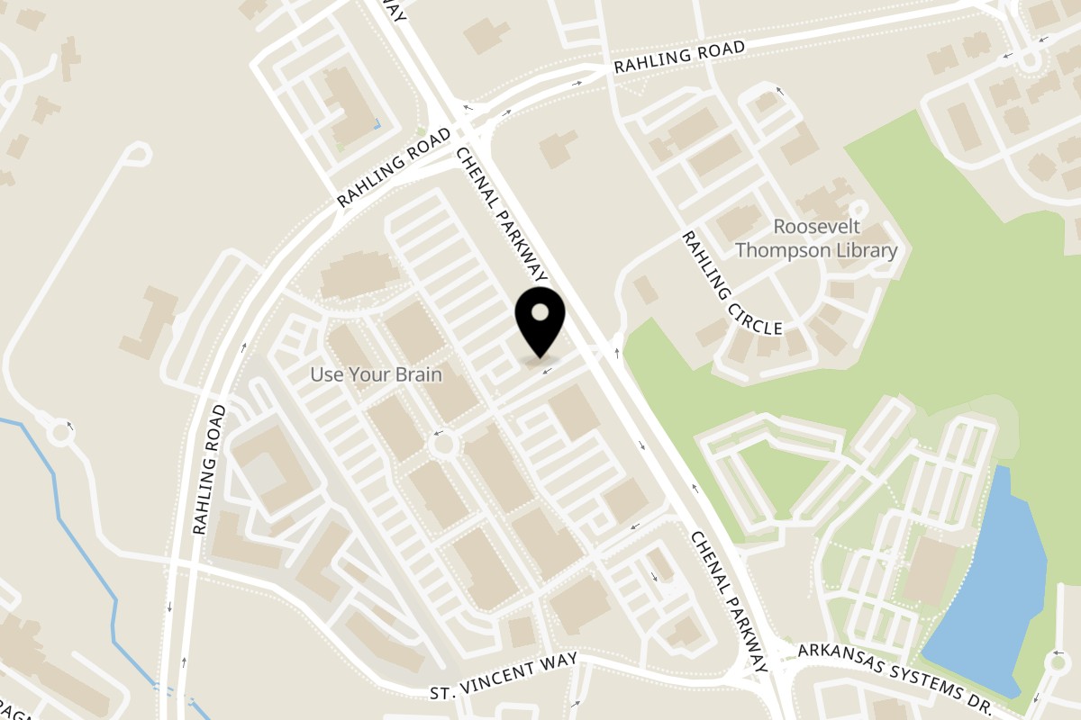 Map showing the location of Raiz Eatery on 17801 Chenal Pkwy Ste A in Little Rock